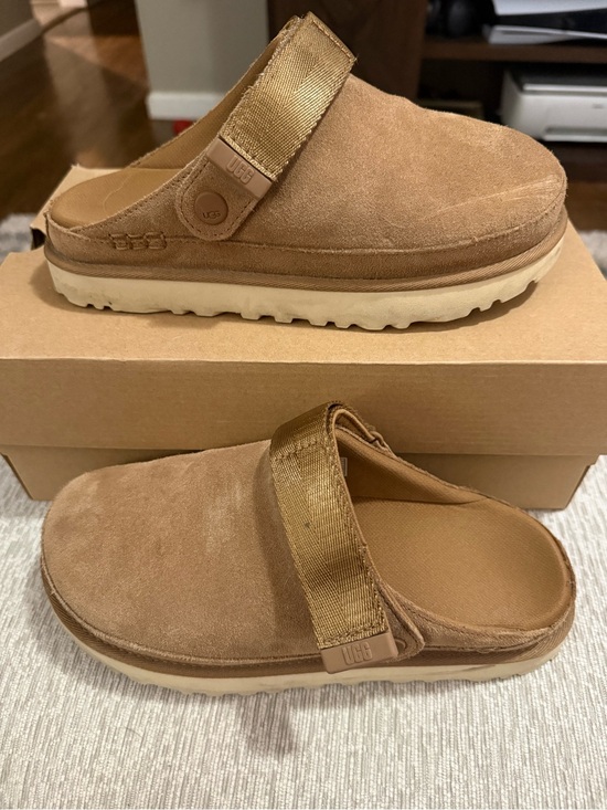 UGG Shoes - UGG Women’s Size 8 Chestnut Suede Slide Clog with Adjustable Strap